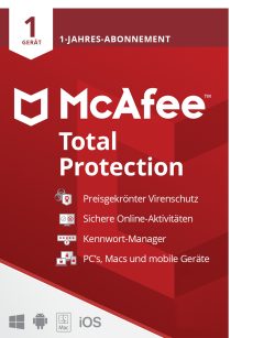 McAfee Internet Security 1 Jahr 1 Geräte Abonnement