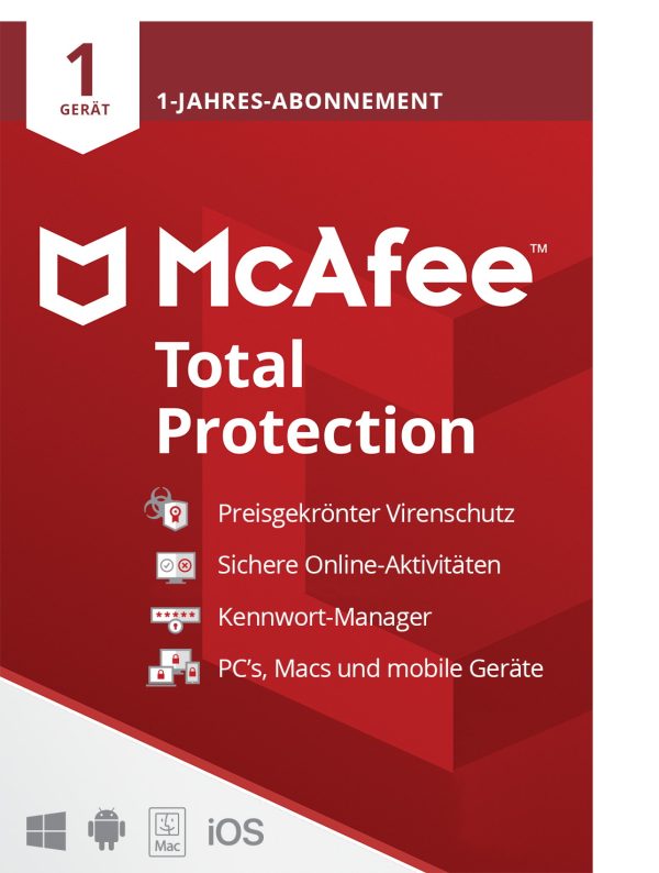 McAfee Internet Security 1 Jahr 1 Geräte Abonnement